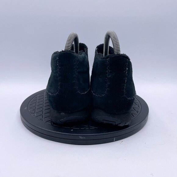 Skechers Boots Womens 8 Bikers Sneakers Ankle Bootie Slip On 49403 Black Suede - Picture 3 of 9